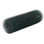 Plasă de sârmă găini, verde, 25 x 0,5 m, oțel cu înveliș PVC GartenMobel Dekor