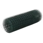 Plasă de sârmă găini, verde, 25 x 0,5 m, oțel cu înveliș PVC GartenMobel Dekor