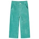 Pantaloni de copii din velur, verde mentă, 104 GartenMobel Dekor