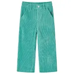 Pantaloni de copii din velur, verde mentă, 104 GartenMobel Dekor