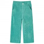 Pantaloni de copii din velur, verde mentă, 128 GartenMobel Dekor