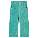 Pantaloni de copii din velur, verde mentă, 92 GartenMobel Dekor