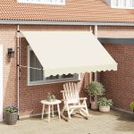 Copertină retractabilă manual, crem, 300 cm GartenMobel Dekor