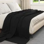 Pătura de aruncat Negru 240 x 220 cm Molton GartenMobel Dekor
