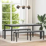 bancă Gri Sonoma 160 x 35 x 45 cm Lemn compozit GartenMobel Dekor