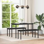 bancă Stejar Negru 110 x 35 x 45 cm Lemn compozit GartenMobel Dekor