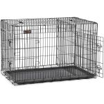 FEANDREA Cusca pentru animale, 2 usi, perete separator, pliabila din metal, XXL, 122x75x81cm, negru Household NewTrend