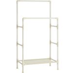 SONGMICS Raft de haine din metal, cu 2 bare de haine si 1 raft, maxim 70 kg, industrial, 45x83x157cm, alb Household NewTrend