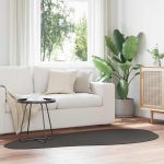 Covor HUARTE Antracit 100 x 200 cm Poliester GartenMobel Dekor