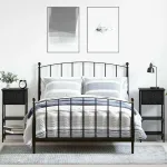 Dulap de noapte cu sertar 2 pcs Stejar Negru 33.5 x 36 x 70 cm GartenMobel Dekor