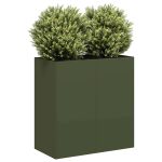 Jardinieră verde măsline 80x40x80 cm oțel laminat la rece GartenMobel Dekor