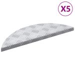 Trepte Semilună 5 pcs Argintiu 60 x 18 cm Aluminiu GartenMobel Dekor