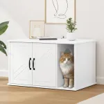 Casa pentru pisici Alb 85 x 55 x 50 cm Lemn compozit GartenMobel Dekor