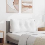 Perna pentru spate Alb 100 x 24 x 50 cm țesătură GartenMobel Dekor