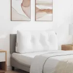 Perna pentru spate Alb 100 x 24 x 50 cm țesătură GartenMobel Dekor