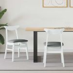 Scaune de dining 2 pcs Alb 42 x 47.5 x 81 cm GartenMobel Dekor