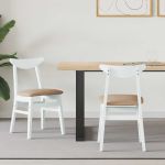 Scaune de dining 2 pcs Alb 42 x 47.5 x 81 cm GartenMobel Dekor