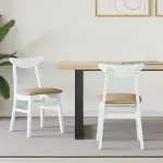 Scaune de dining 2 pcs Alb 42 x 47.5 x 81 cm GartenMobel Dekor