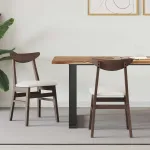 Scaune de dining 2 pcs Maro deschis 42 x 47.5 x 81 cm GartenMobel Dekor