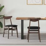 Scaune de dining 2 pcs Maro deschis 42 x 47.5 x 81 cm GartenMobel Dekor