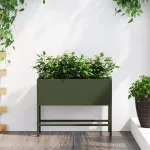 Ghiveci ridicat pentru grădină Olivengrønn 60 x 26 x 45 cm Oțel GartenMobel Dekor