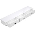 SONGMICS Raft de perete plutitor cu 3 sertare, din MDF lucios, 80x15x10 cm, alb Household NewTrend