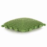 Perna decorativă Basketweave cu pernă Verde 50 x 50 cm Bumbac GartenMobel Dekor