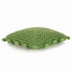 Perna decorativă Basketweave cu pernă Verde 50 x 50 cm Bumbac GartenMobel Dekor