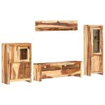 Set de unități TV cu sertar Maro 120 x 30 x 39 cm lemn GartenMobel Dekor