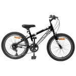 Bicicletă Montană 20 Inci 6-Speed pentru 5-8 ani Negru GartenMobel Dekor