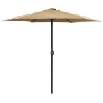 Umbrelă de soare cu stâlp din aluminiu, taupe, 270x246 cm GartenMobel Dekor
