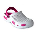 Papuci/saboti, clogs, pentru femei, spuma EVA, alb si roz, marimea 36, Jose Amorales GartenVIP DiyLine