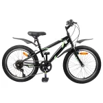 Bicicletă pentru Copii 20 Inci 6-Speed pentru 6-11 ani Negru GartenMobel Dekor