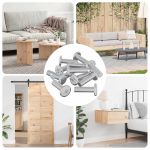 Șurub 12 pcs Argintiu 8 x 25 mm Oțel GartenMobel Dekor