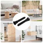 Șurub Cap Socket 2 pcs Negru 10 x 40 mm Fier GartenMobel Dekor