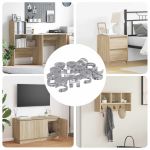 Șuruburi cu încuietoare tip cam 12 pcs Argintiu 12 x 10 mm Oțel GartenMobel Dekor