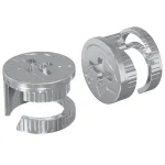 Șuruburi cu încuietoare tip cam 2 pcs Argintiu 15 x 11,5 mm GartenMobel Dekor
