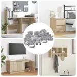 Șuruburi cu încuietoare tip cam 4000 pcs Argintiu Oțel GartenMobel Dekor