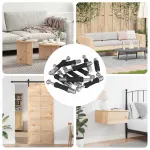 Șuruburi pentru Încuietoare Cam 12 pcs Argintiu și negru GartenMobel Dekor