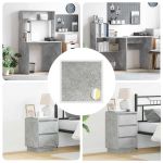 Copertă autocolantă pentru șuruburi 12 pcs Gri din beton GartenMobel Dekor