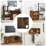 Copertă autocolantă pentru șuruburi 12 pcs Stejar fumuriu GartenMobel Dekor