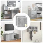 Copertă autocolantă pentru șuruburi 2 pcs Gri Sonoma GartenMobel Dekor