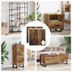 Copertă autocolantă pentru șuruburi 2 pcs Lemn vechi GartenMobel Dekor