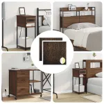 Copertă autocolantă pentru șuruburi 2 pcs Stejar închis GartenMobel Dekor