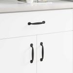 Mâner Mobilier 2 pcs Negru 130 x 19,4 x 22,3 mm Aluminiu GartenMobel Dekor