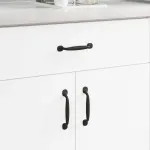 Mâner Mobilier 2 pcs Negru 130 x 19,4 x 22,3 mm Aluminiu GartenMobel Dekor