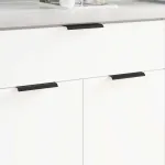 Mânere 12 pcs Negru 120 x 39.6 x 17 mm Aluminiu GartenMobel Dekor