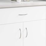 Mânere 2 pcs Argintiu 107 x 3.6 x 23 mm Oţel inoxidabil GartenMobel Dekor