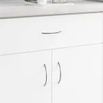 Mânere 2 pcs Argintiu 107 x 3.6 x 23 mm Oţel inoxidabil GartenMobel Dekor