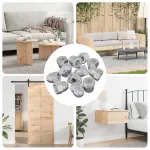 Nucă 12 pcs Argintiu M6 x 10 mm Fier GartenMobel Dekor